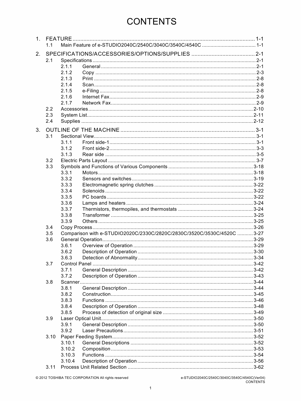 TOSHIBA e-STUDIO 2040c 2540c 3040c 3540c 4540c Service Manual-2